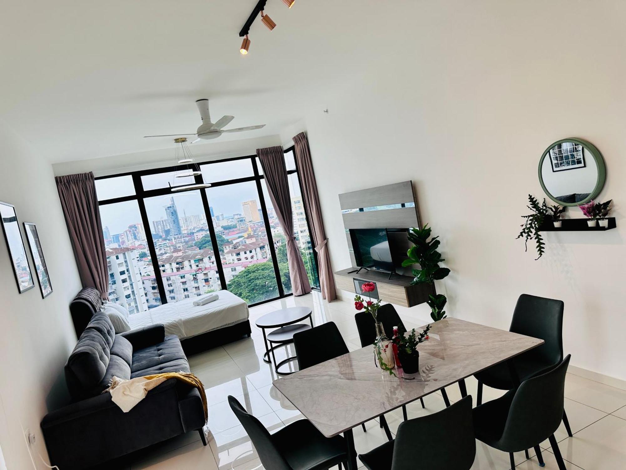 Apartment New Instagramable 2br For 10pax 无敌美景两房民宿 Beacon Executive George Town